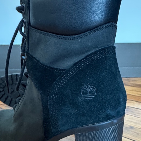 Timberland Camdale Women's Black Lace-Up Heeled Boots - Size 7.5 - Picture 6 of 9
